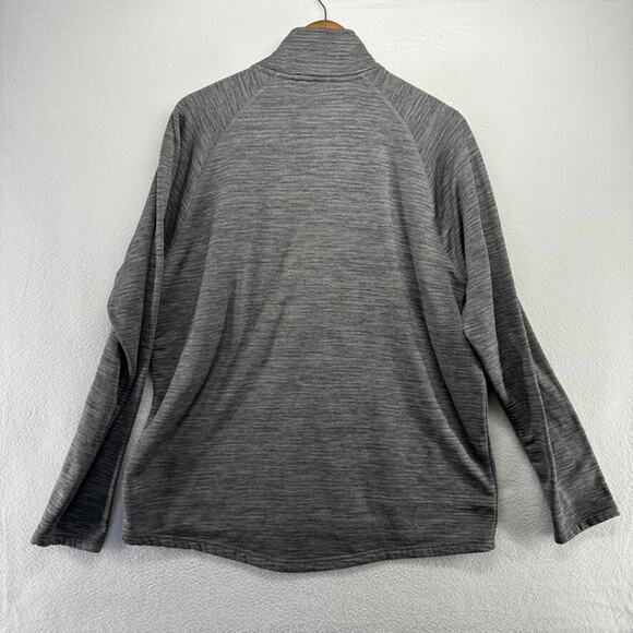 Eddie bauer Sweater Men's XL Gray 1/2 Half Zip Pullover Grid Lined Freeheat Logo - Picture 8 of 12